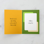 Carte Joyeux anniversaire nièce spéciale orange (Intérieur)