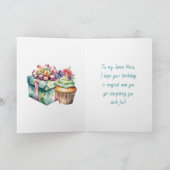 Carte Joyeux Anniversaire Nièce | Thème Fée (Intérieur)