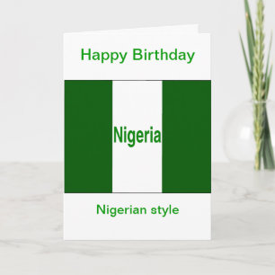 Carte Joyeux anniversaire Nigeria