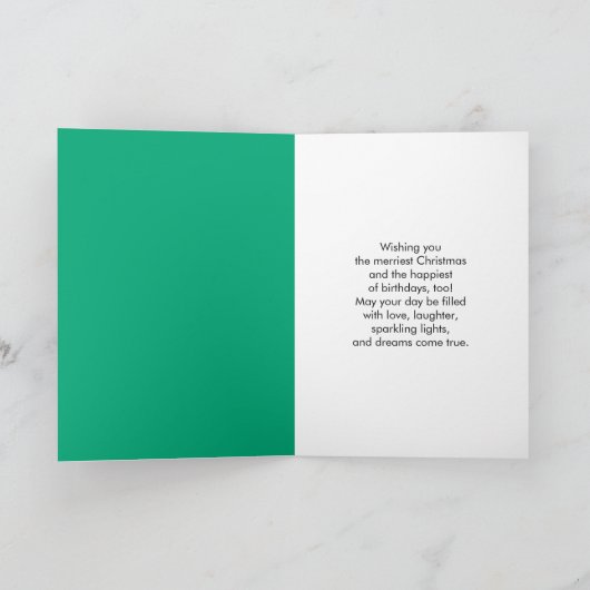 Carte Joyeux anniversaire Noël Père Noël Soeur (Intérieur)