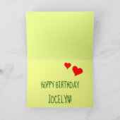 Carte Joyeux Anniversaire Nom Amusant Mignons Grenouille (Intérieur)