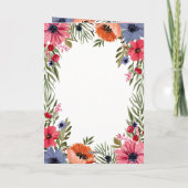 Carte Joyeux Anniversaire Nom Fleurs d'été Poppies Flora (Dos)