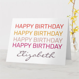 Carte Joyeux Anniversaire nom personnalisé 