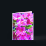 Carte Joyeux Anniversaire Nom personnalisé Fleurs roses<br><div class="desc">"Joyeux Anniversaire" dans un script animé élégant, sur un champ macro de belles fleurs de kalanchoe! Kalanchoe est une fleur de chance, d'abondance et de débuts. Vous pouvez changer le message comme vous le souhaitez. Cette fleur colorée et vibrante est un succulent qui se décline dans de nombreuses teintes :...</div>