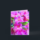 Carte Joyeux Anniversaire Nom personnalisé Fleurs roses<br><div class="desc">"Joyeux Anniversaire" dans un script animé élégant, sur un champ macro de belles fleurs de kalanchoe! Kalanchoe est une fleur de chance, d'abondance et de débuts. Vous pouvez changer le message comme vous le souhaitez. Cette fleur colorée et vibrante est un succulent qui se décline dans de nombreuses teintes :...</div>