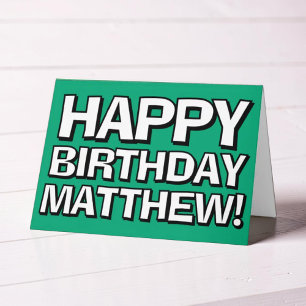 Carte Joyeux Anniversaire Nom Personnalisé Vœu d'Anniver