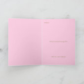Carte Joyeux Anniversaire Nom Script Poudre Rose Or (Intérieur)