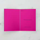 Carte Joyeux Anniversaire Nom Script Rose Noir Or (Intérieur)