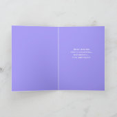 Carte Joyeux anniversaire, nom, violet salutation Abstra (Intérieur)