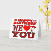 Carte Joyeux Anniversaire Nous Vous Aimons (Fleur jaune)