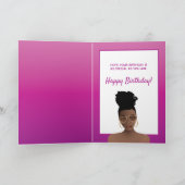 Carte Joyeux anniversaire ! Nuances de femme noire et ha (Intérieur)