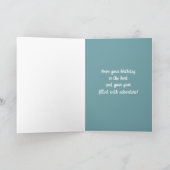 Carte Joyeux anniversaire Ocean Sunrise Palm Trees Custo (Intérieur)