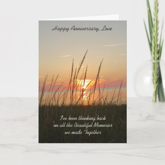 Carte Joyeux Anniversaire, Ocean Sunset Photographie (Devant)