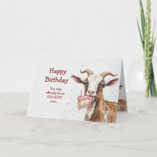 Carte Joyeux Anniversaire Officiellement Vieille Chèvre