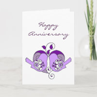 Joyeux Anniversaire Oiseaux de l'Amour avec Cœur F