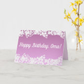 Carte Joyeux anniversaire, Oma ! (Fleur jaune)