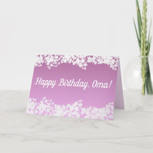 Carte Joyeux anniversaire, Oma ! (Devant)