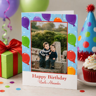 Carte Joyeux Anniversaire Oncle Ballons Photo