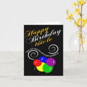 Carte joyeux anniversaire oncle drôle (Fleur jaune)