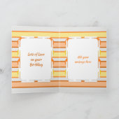 Carte Joyeux anniversaire oncle orange et jaune photo (Intérieur)