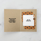 Carte Joyeux anniversaire oncle photo orange (Intérieur)