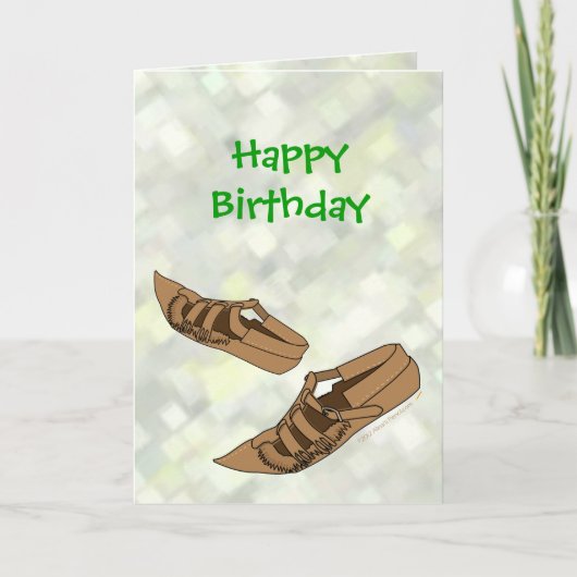 Carte Joyeux anniversaire Opanke Folk Dance Chaussures p (Devant)