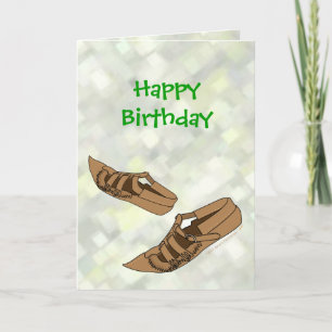 Carte Joyeux anniversaire Opanke Folk Dance Chaussures p