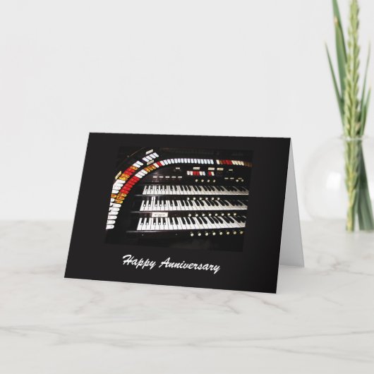 Carte Joyeux Anniversaire, Orgue Ancien (Devant)