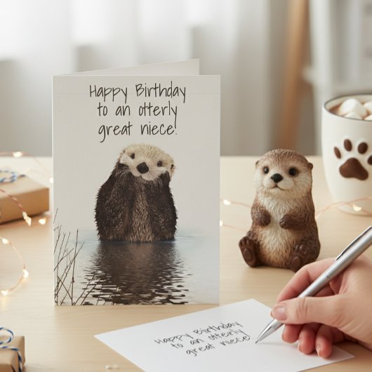 Carte Joyeux anniversaire Otterly Grande nièce