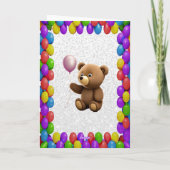 Carte Joyeux Anniversaire Ourson Mignon (Dos)