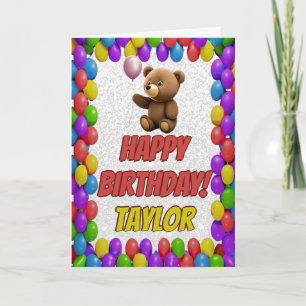 Carte Joyeux Anniversaire Ourson Mignon