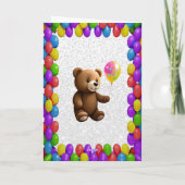 Carte Joyeux Anniversaire Ourson Mignon (Dos)
