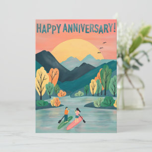 Carte Joyeux anniversaire Paddleboard SUP Paddleboard