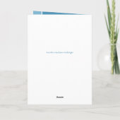 Carte Joyeux anniversaire papa bleu photo salutation (Dos)