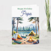 Carte Joyeux anniversaire Papa | Boîte d'articles de pê (Devant)