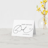 Carte Joyeux anniversaire papa cadeau d'anniversaire pou (Fleur jaune)