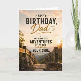 Carte Joyeux Anniversaire Papa Citation Aventure Rustiq