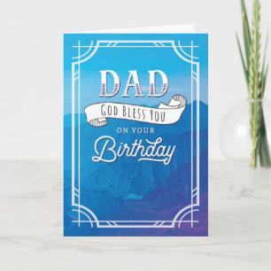 Carte Joyeux anniversaire papa Dieu vous bénisse pour vo