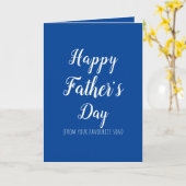 Carte Joyeux anniversaire papa drôle fils préféré (Fleur jaune)