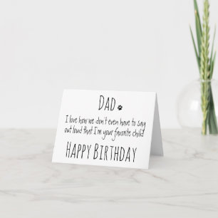 Carte Joyeux anniversaire Papa Drôle Humour Chien Papa A