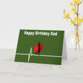 Carte Joyeux anniversaire Papa Golf Golf Père Golfer (Fleur jaune)