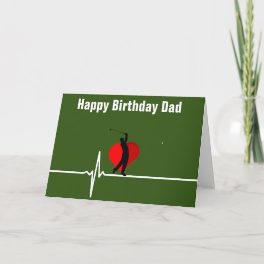 Carte Joyeux anniversaire Papa Golf Golf Père Golfer (Devant)