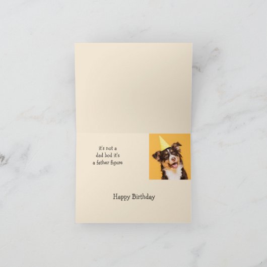 Carte Joyeux anniversaire papa mignon chien devenir plus (Intérieur)
