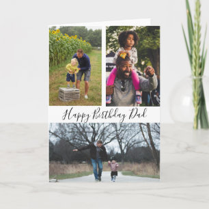 Carte Joyeux anniversaire Papa Moderne 3 Collage Photo