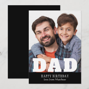 Carte Joyeux anniversaire papa moderne photo personnalis