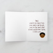 Carte Joyeux anniversaire Papa Peau noire (Fils) (Intérieur)