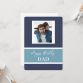 Carte Joyeux anniversaire papa photo (Devant/Arrière en situation)