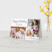 Carte Joyeux anniversaire PAPA photo Collage (Fleur jaune)