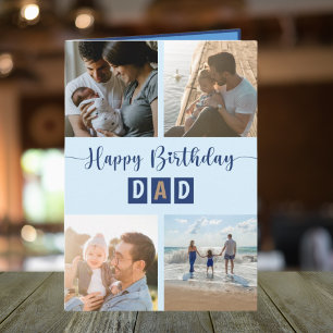 Carte Joyeux Anniversaire Papa Photo Collage Meilleur Pa