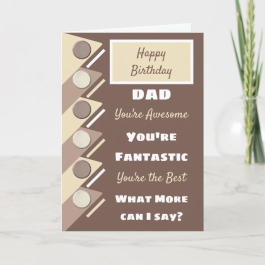 Carte Joyeux Anniversaire Papa, tu es la meilleure crème (Devant)